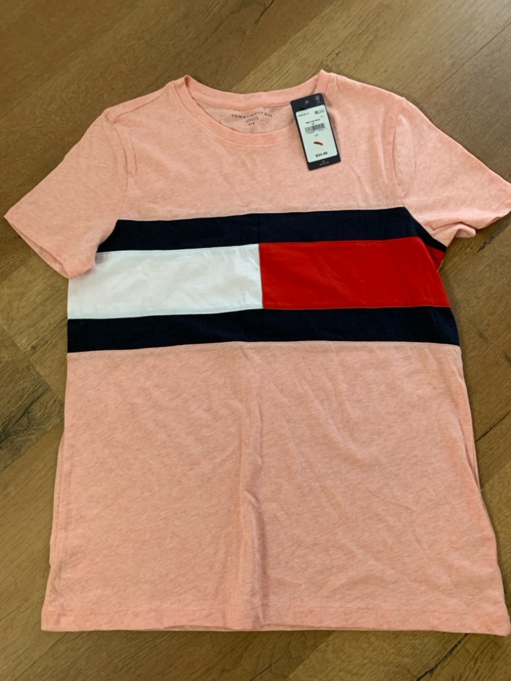 Women’s Tommy Hilfiger Pink Colorblock T-Shirt, size S
